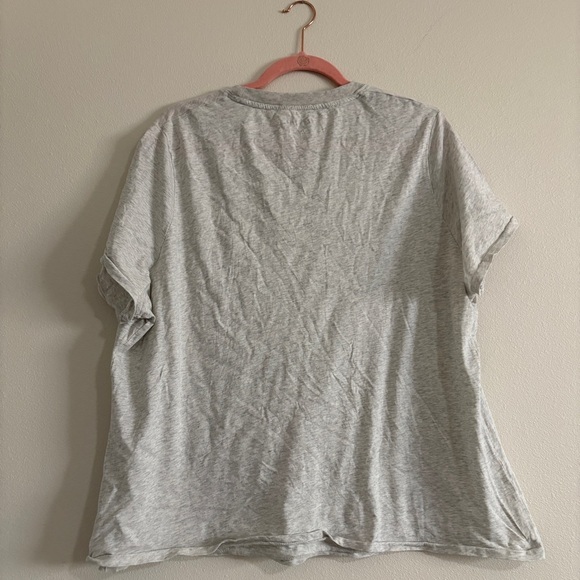 Fabletics 100% Cotton Tee Light Gray Heather 2X soft casual baby tee t-shirt - Picture 8 of 8